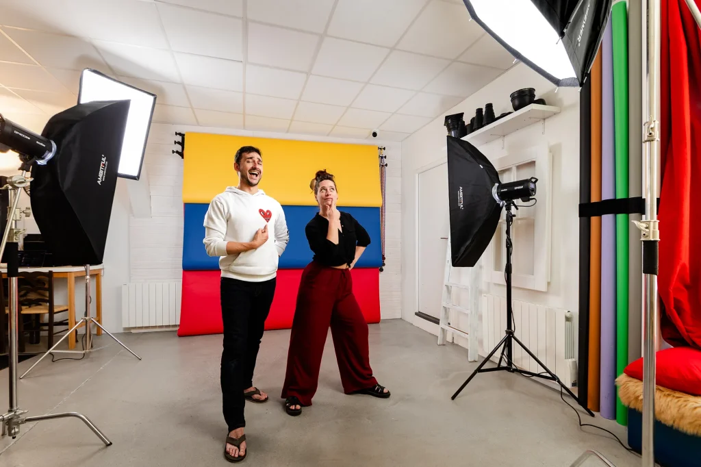 Etienne et Elisa, gérants du loft studio creatif, animateurs photographes et réalisatrice