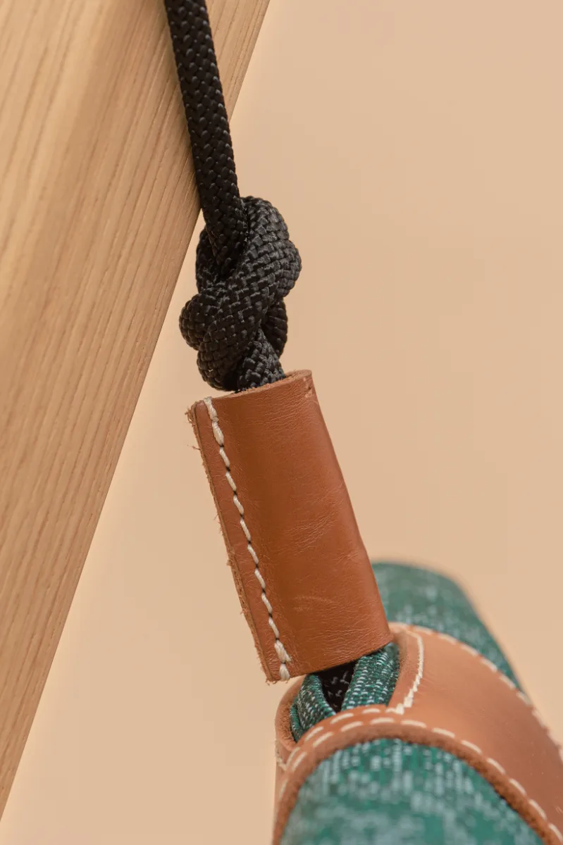 Macro de détail cuir et cordage, photographe packshot à Toulouse